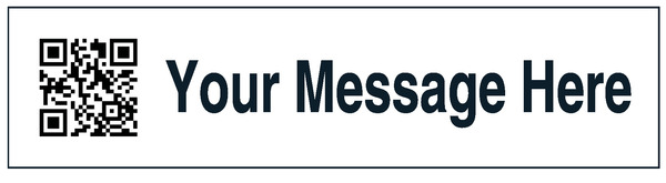 Real Estate Qr Code Sign Rider, 4mm Corrugated Plastic 6"H X 24"W