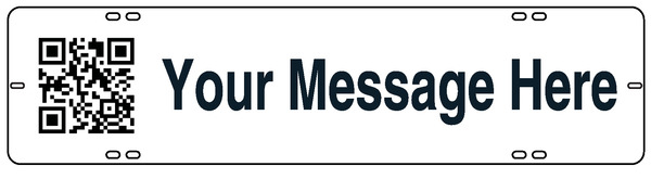 Real Estate Qr Code Sign Rider, 24 GA Steel, 6"H X 24"W