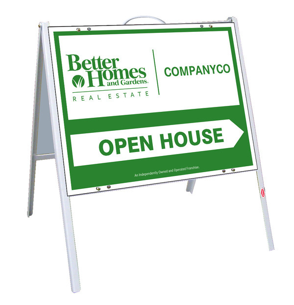 Open House A-Frame And Sign Panel Unit, .050 Polyethylene 18"H X 24"W