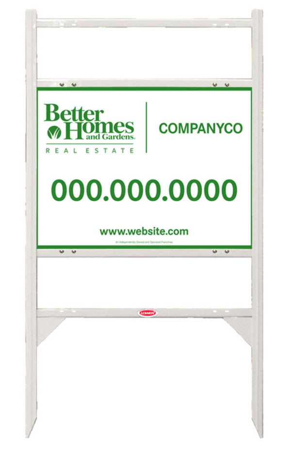 Angle Iron Frame With Two Rider Inserts And Sign Panel Unit, 18"H X 24"W