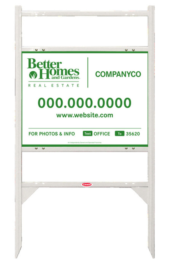 Angle Iron Frame With Two Rider Inserts And For Photos & Info Sign Panel Unit, 18"H X 24"W