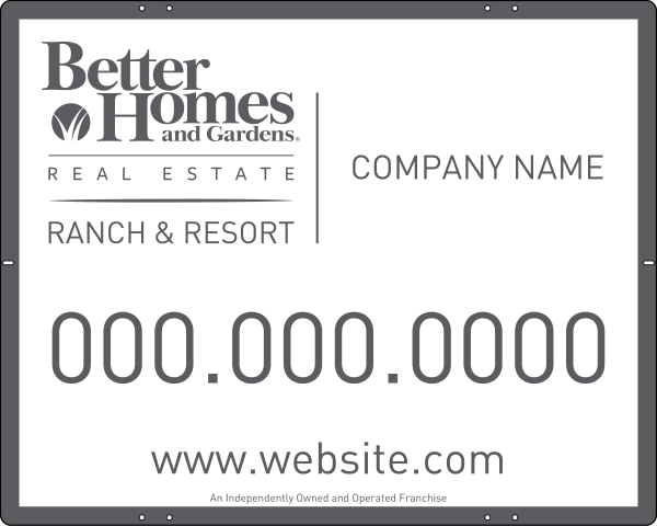 Ranch And Resort Real Estate Panel, 24 GA Steel 24"H X 30"W