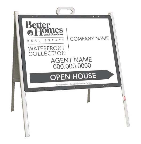 Waterfront Collection Open House A-Frame And Agent Sign Panel Unit, 24 GA Steel 18"H X 24"W