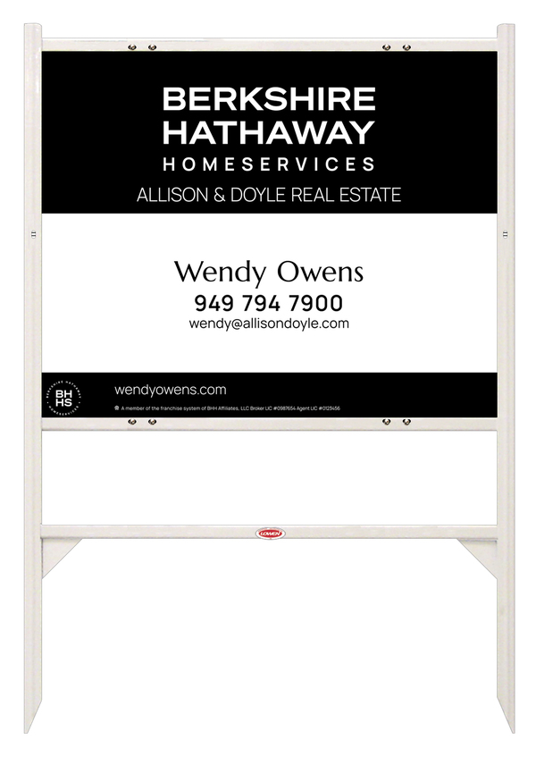 Angle Iron Frame And Agent Sign Panel Unit, 24"H X 30"W, Steel