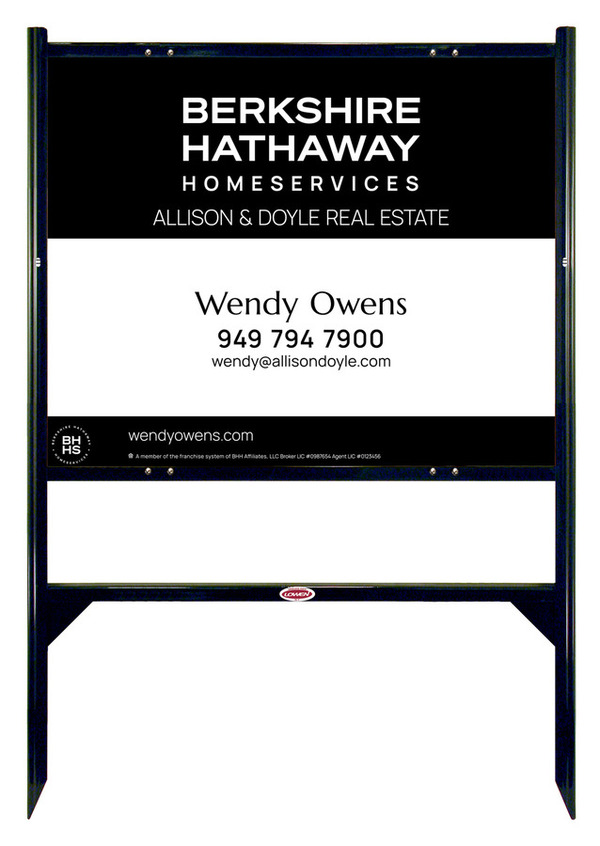 Angle Iron Frame And Agent Sign Panel Unit, 24"H X 30"W, Steel