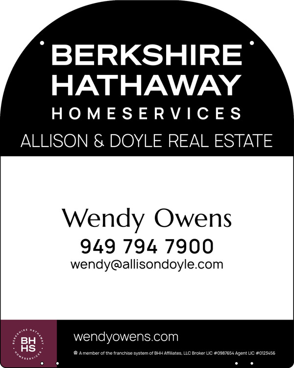 Reflective Hanging Yard Arm Dome Agent Sign Panel, 30"H X 24"W, 3mm Aluminum Composite