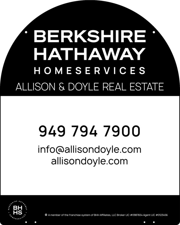 Reflective Hanging Arc Top Office Sign Panel, 30"H X 24"W, 3mm Aluminum Composite