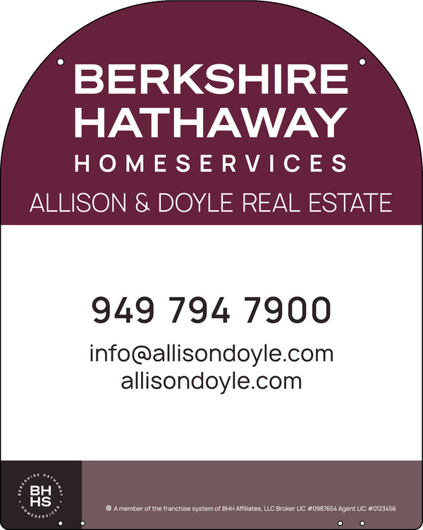 Reflective Hanging Yard Arm Dome Office Sign Panel, 30"H X 24"W, 3mm Aluminum Composite