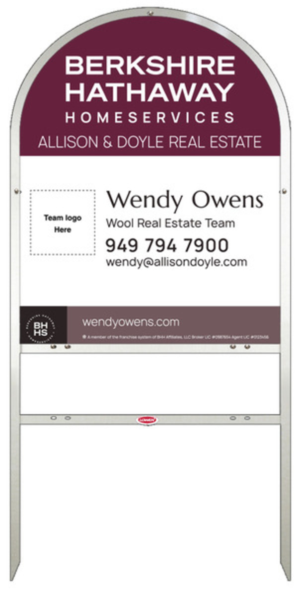 Arc Top Frame W/ 1 Rider Inserts And Team Logo Sign Panel Unit, 30"H X 24"W, Steel