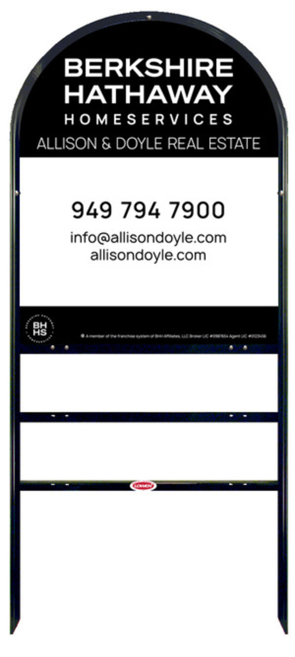 Arc Top Frame W/ 2 Rider Inserts And Office Sign Panel Unit, 30"H X 24"W, Steel