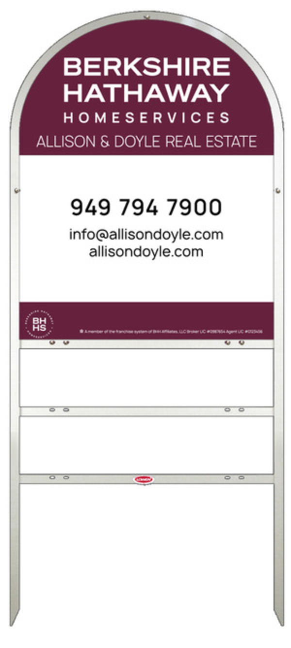 Arc Top Frame W/ 2 Rider Inserts And Office Sign Panel Unit, 30"H X 24"W, Steel