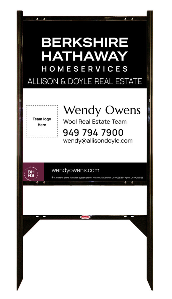 Angle Iron Frame And Team Logo Sign Panel Unit, 30"H X 24"W, Steel