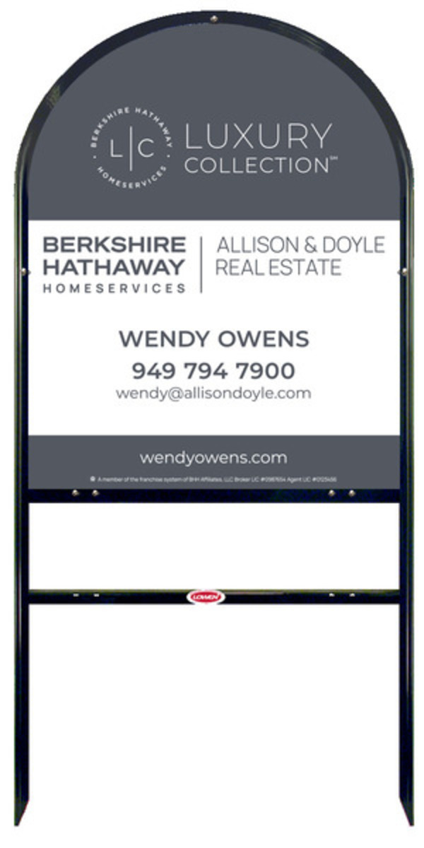 Arc Top Frame W/ 1 Rider Inserts And Agent Sign Panel Unit, 30"H X 24"W, Steel