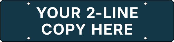 Custom Hanging Sign Rider, 6"H X 24"W, 3mm Aluminum Composite