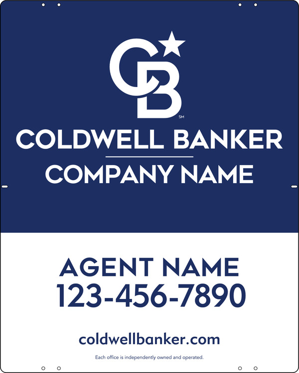 Agent Sign Panel, 30"H X 24"W, .040 Aluminum