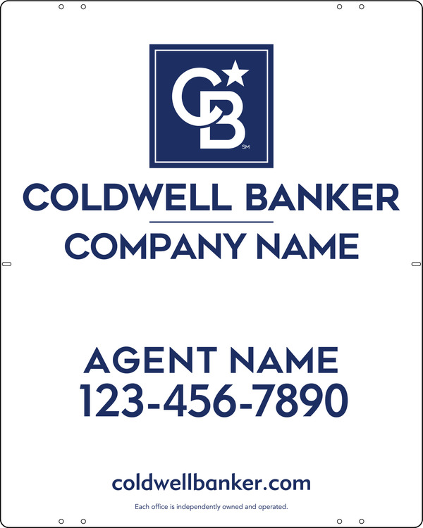 Agent Sign Panel, 30"H X 24"W, .040 Aluminum