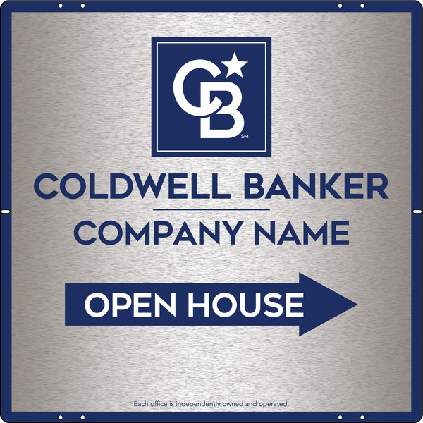 Office Open House Sign Panel, 24"H X 24"W, 3mm Brushed Aluminum Composite