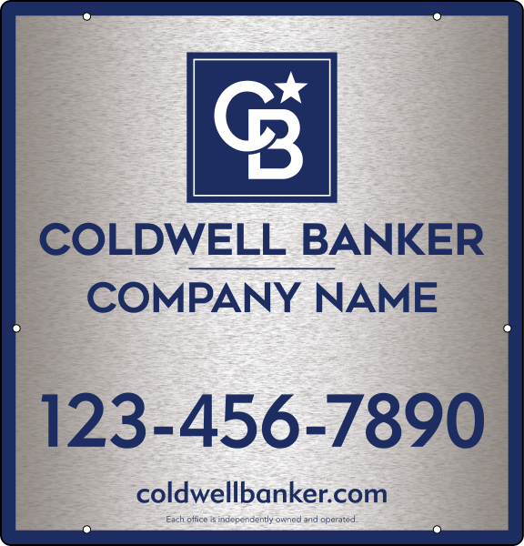 Office Hanging Sign Panel, 25"H X 24"W, 3mm Brushed Aluminum Composite