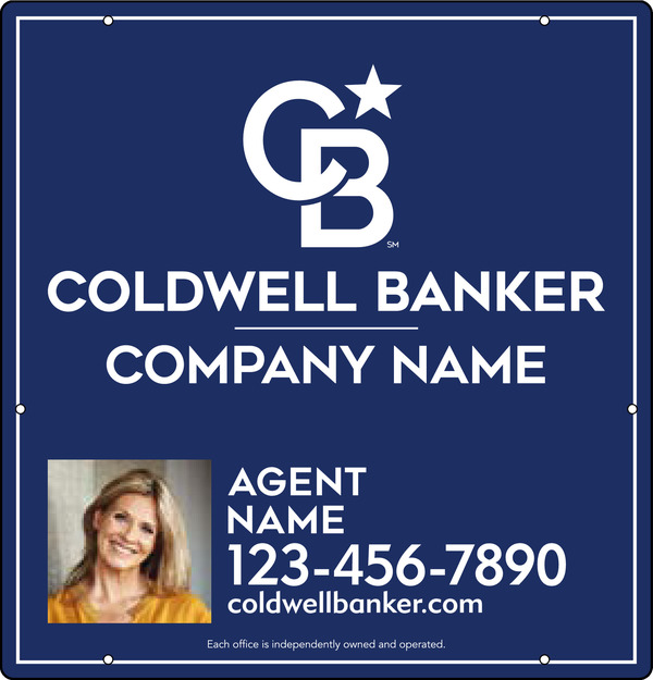 Agent Photo Hanging Sign Panel, 25"H X 24"W, Poly