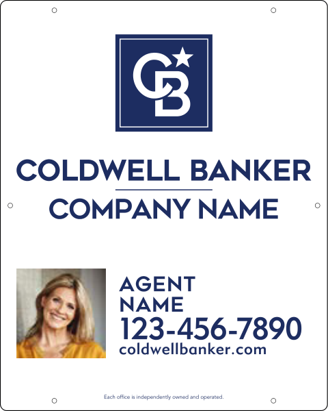 Agent Photo Hanging Sign Panel, 30"H X 24"W, Steel