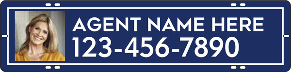 Agent Photo Sign Rider, 6"H X 24"W, 3mm Aluminum Composite