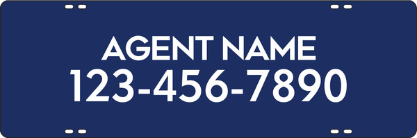 Agent Name Sign Rider, 8"H X 24"W, .090 Poly