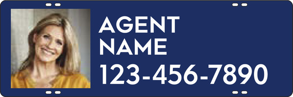 Agent Photo Sign Rider, 8"H X 24"W, .090 Poly