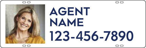 Agent Photo Sign Rider, 8"H X 24"W, Steel