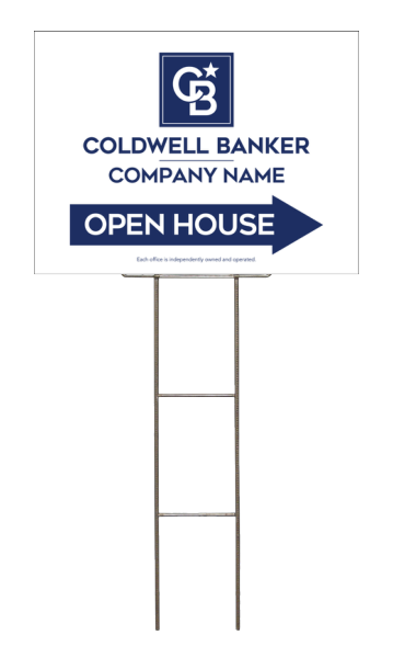 Wire H-Stake And Office Open House Sign Panel Unit, 18"H X 24"W, 4mm Corrugated