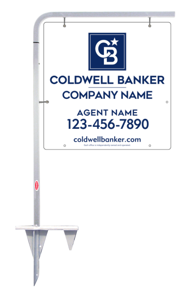 Tubular Stake And Agent Sign Panel Unit, 24"H X 24"W, 3mm Aluminum Composite