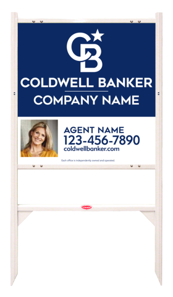 Angle Iron Frame And Agent Photo Sign Panel Unit, 24"H X 24"W, Steel