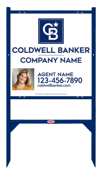 Angle Iron Frame And Agent Photo Sign Panel Unit, 24"H X 24"W, 3mm Aluminum Composite