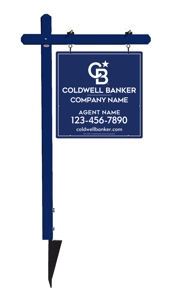 Sign Post And Agent Sign Panel Unit, 24"H X 24"W, .063 Aluminum