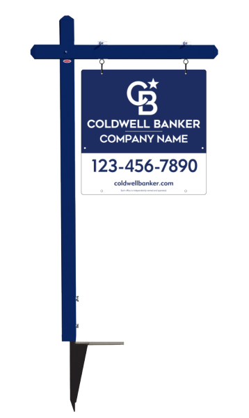 Sign Post And Reflective Office Sign Panel Unit, 24"H X 24"W, 3mm Aluminum Composite
