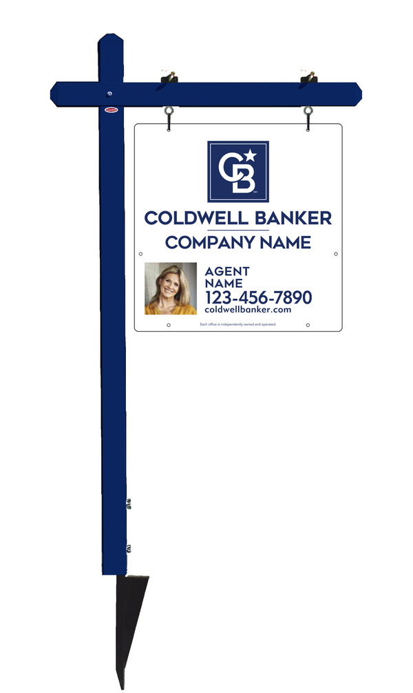 Sign Post And Agent Photo Sign Panel Unit, 24"H X 24"W, .063 Aluminum