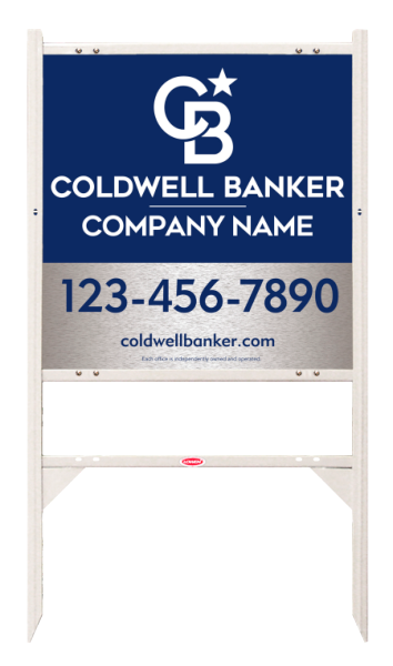 Angle Iron Frame W/ 2 Rider Inserts And Office Sign Panel Unit, 24"H X 24"W, Brushed Aluminum Composite