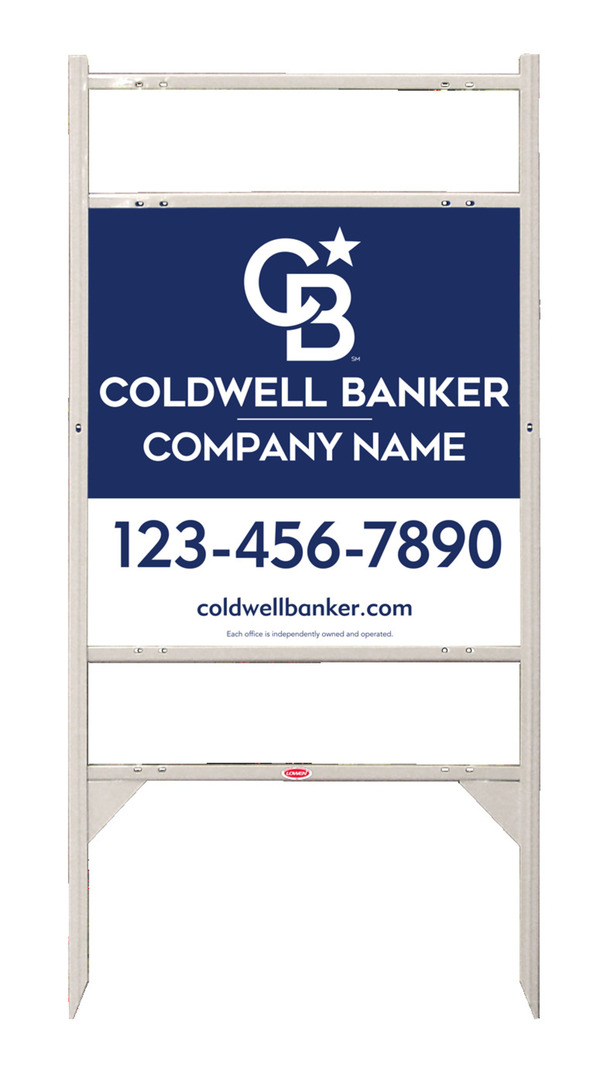 Angle Iron Frame W/ 2 Rider Inserts And Office Sign Panel Unit, 24"H X 24"W, .040 Aluminum