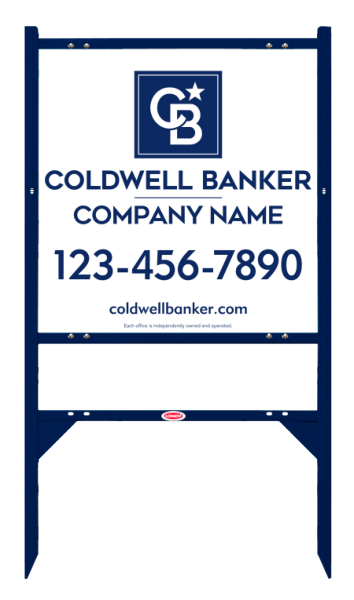 Angle Iron Frame W/ 2 Rider Inserts And Reflective Office Sign Panel Unit, 24"H X 24"W, 3mm Aluminum Composite