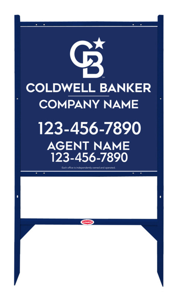 Angle Iron Frame And Agent Sign Panel Unit, 25"H X 24"W, 3mm Aluminum Composite