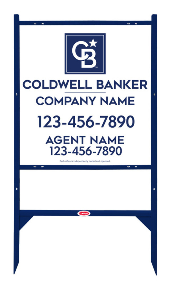 Angle Iron Frame And Agent Sign Panel Unit, 25"H X 24"W, 3mm Aluminum Composite