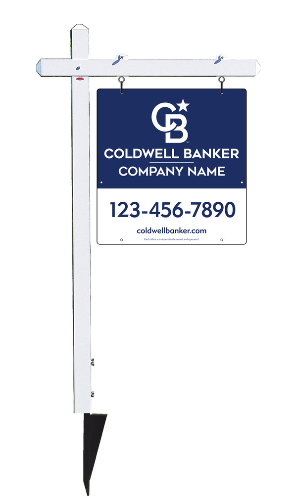 Sign Post And Office Sign Panel Unit, 25"H X 24"W, .063 Aluminum