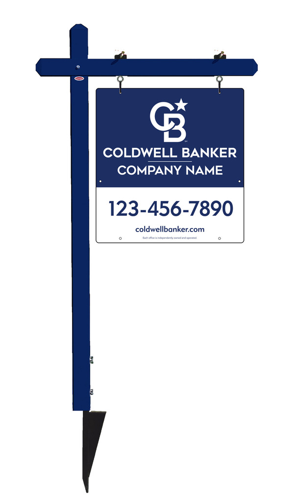 Sign Post And Office Sign Panel Unit, 25"H X 24"W, .063 Aluminum