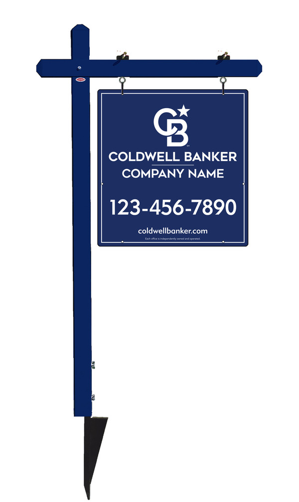 Sign Post And Office Sign Panel Unit, 25"H X 24"W, .063 Aluminum