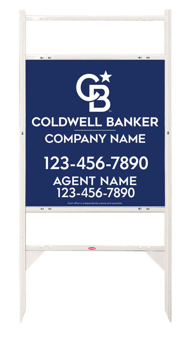 Angle Iron Frame W/ 2 Rider Inserts And Reflective Agent Sign Panel Unit, 25"H X 24"W, 3mm Aluminum Composite