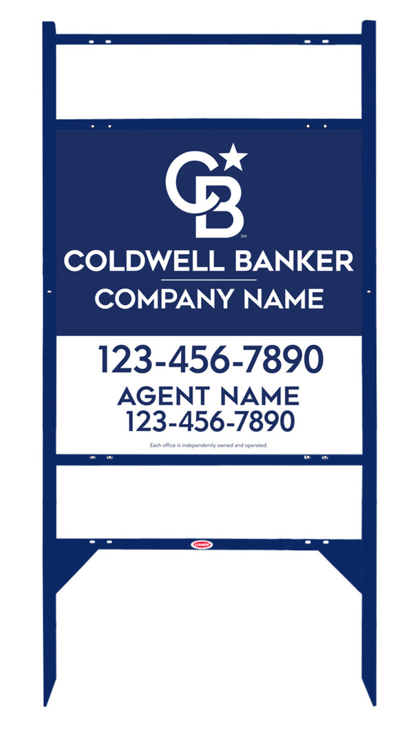 Angle Iron Frame W/ 2 Rider Inserts And Reflective Agent Sign Panel Unit, 25"H X 24"W, 3mm Aluminum Composite