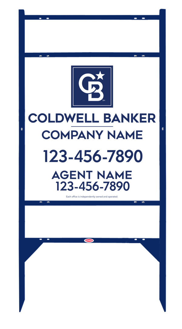 Angle Iron Frame W/ 2 Rider Inserts And Reflective Agent Sign Panel Unit, 25"H X 24"W, 3mm Aluminum Composite