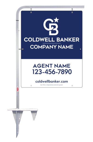 Tubular Stake And Reflective Agent Sign Panel Unit, 30"H X 24"W, 3mm Aluminum Composite