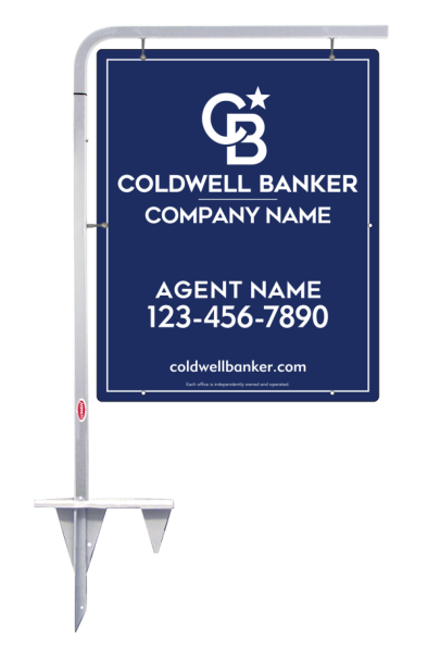 Tubular Stake And Reflective Agent Sign Panel Unit, 30"H X 24"W, 3mm Aluminum Composite