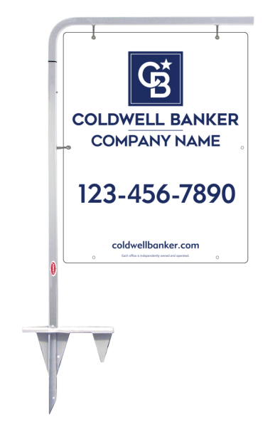 Tubular Stake And Reflective Office Sign Panel Unit, 30"H X 24"W, 3mm Aluminum Composite