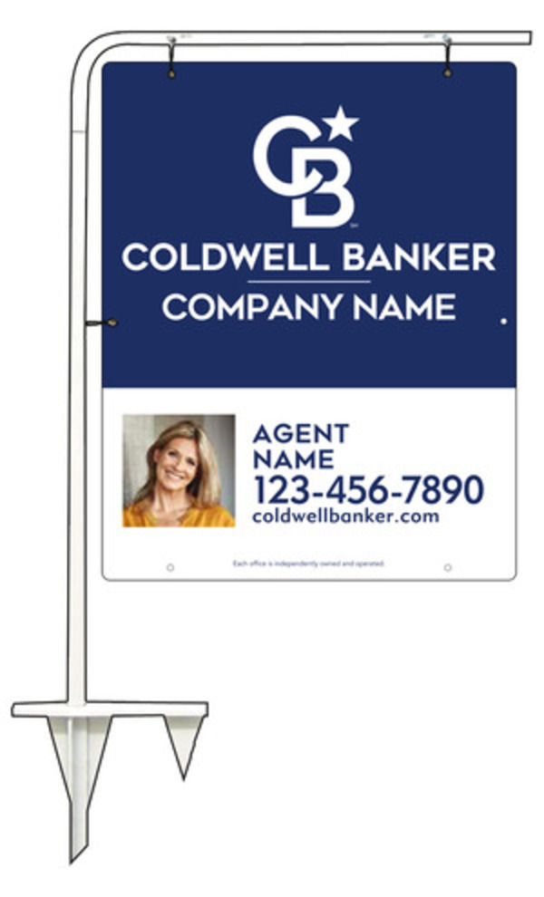 Tubular Stake And Agent Photo Sign Panel Unit, 30"H X 24"W, .063 Aluminum